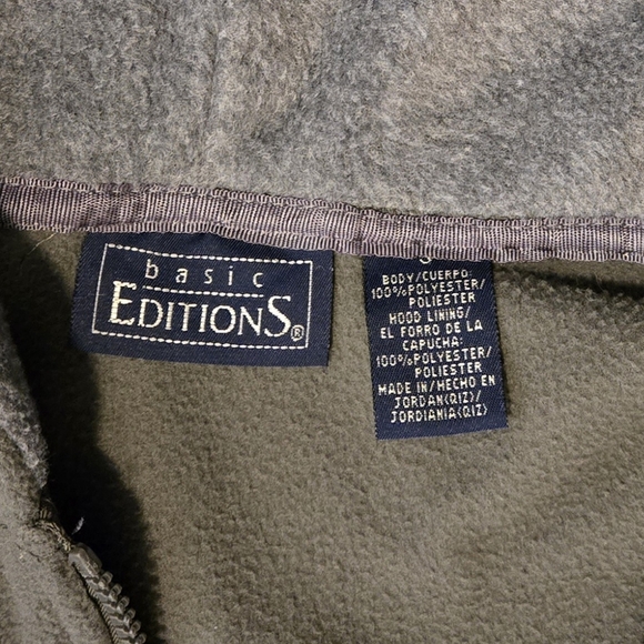 2 for $10 basic EDITIONS Fleece Zip Up Hoodie Small - Picture 4 of 5